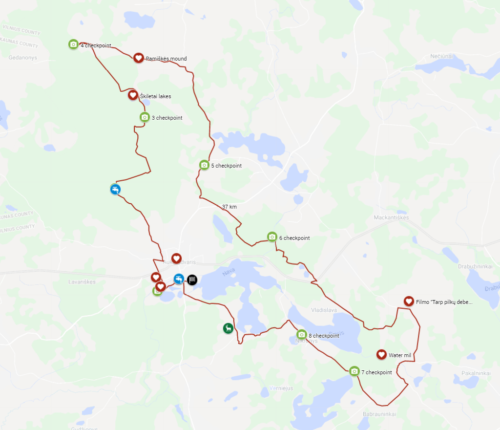 Velnio keliais 37 km (Aukštadvaris, Trakų raj.)
