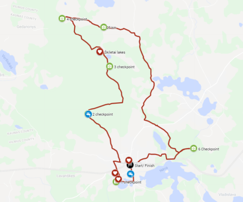 Velnio keliais 5 km (Aukštadvaris, Trakų raj.)