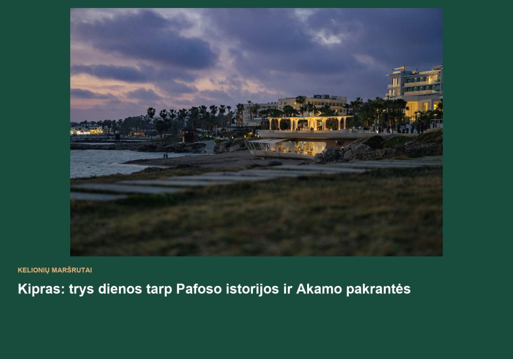 Pafoso pakrantė vakare, Kipras