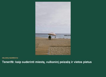 Tenerifė: kaip suderinti miestą, vulkaninį peizažą ir vietos pietus