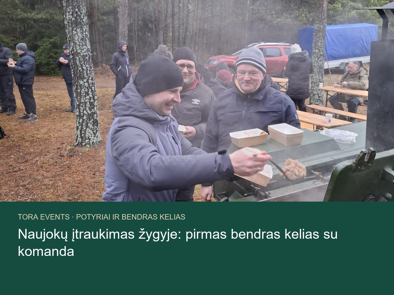 naujokų įtraukimas žygyje – TORA žygio akimirka
