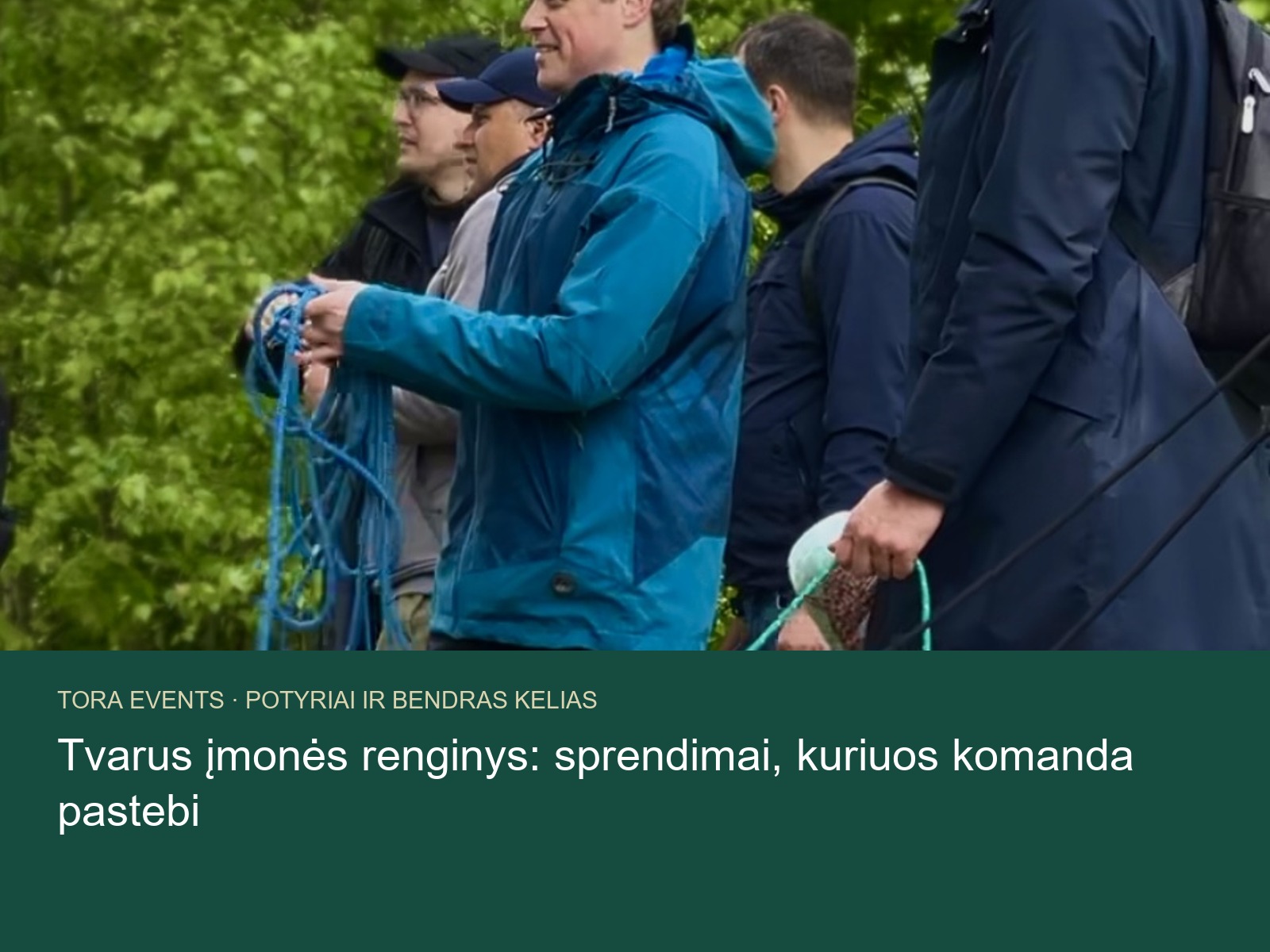 tvarus įmonės renginys – TORA žygio akimirka