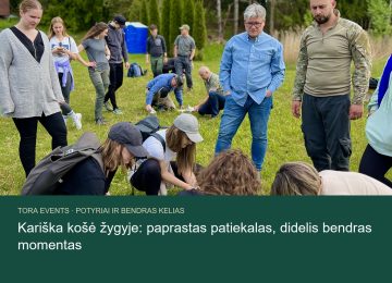 kariška košė žygyje – TORA žygio akimirka